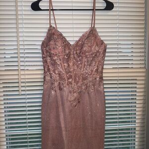 Glittery pink homecoming dress
